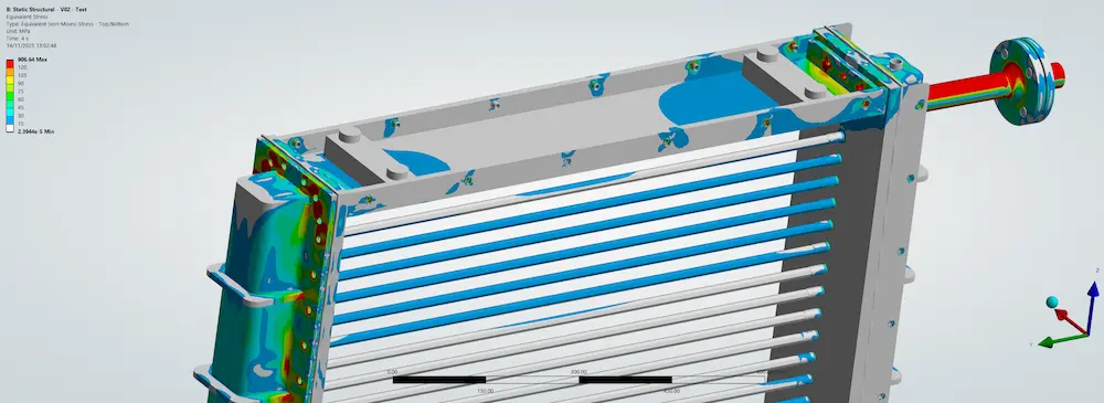 Render del Software di Dbm di uno scambiatore di calore
