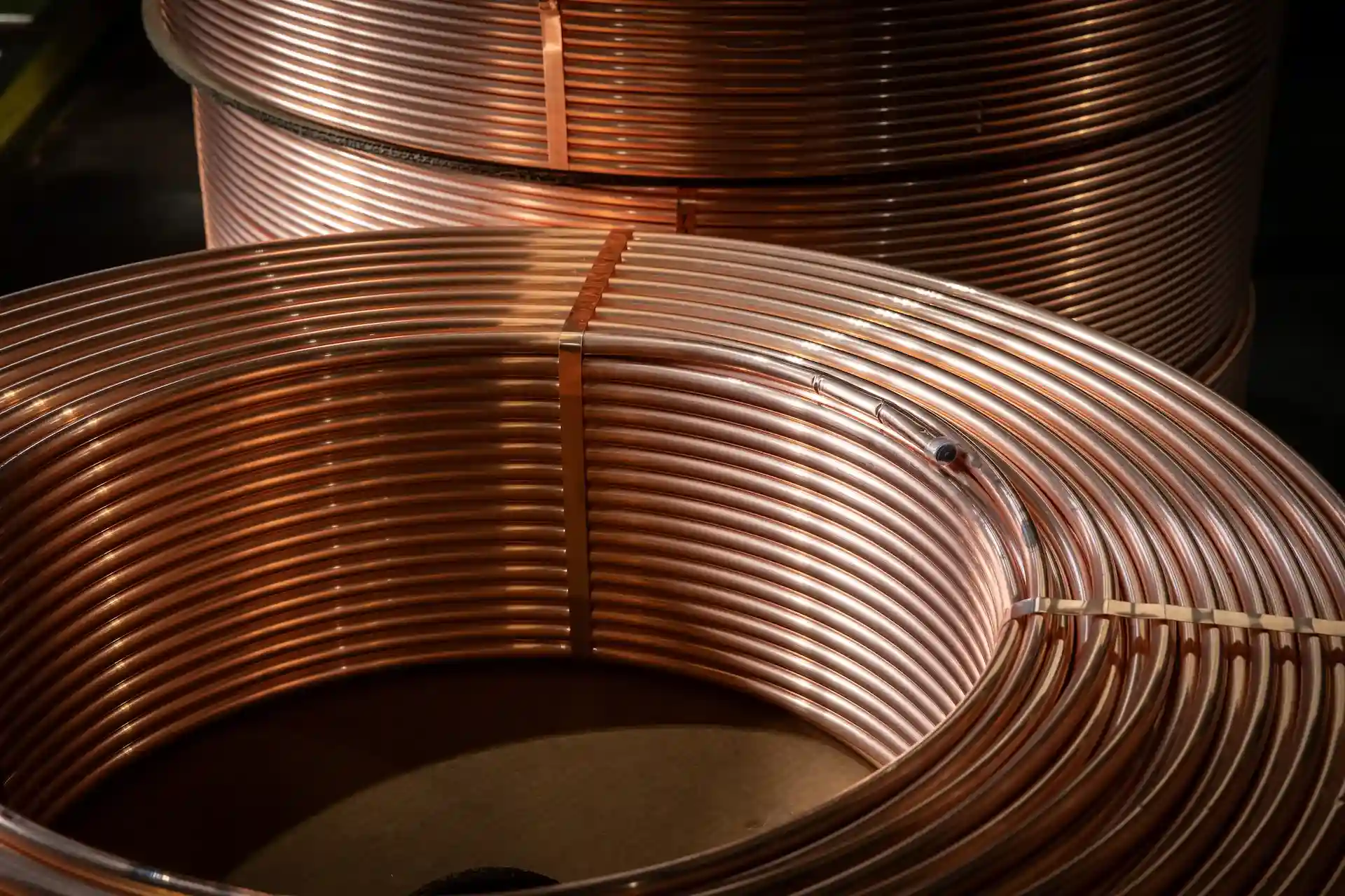 tubi avvolti in rame